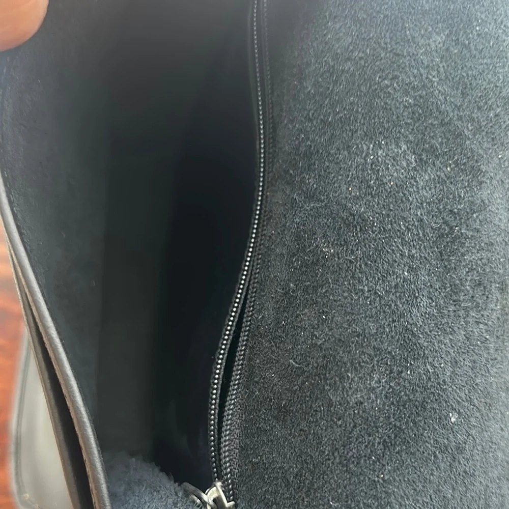 Coach Black Messenger Bag with Textured Finish